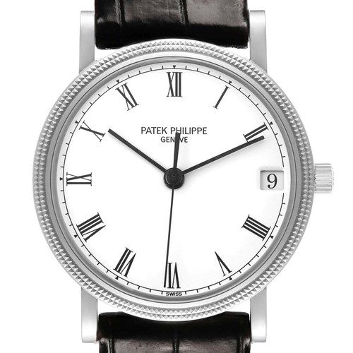 Patek Philippe Calatrava White Gold Automatic Mens Watch 3802 ...