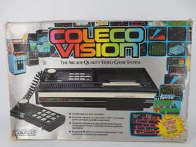 Genuine ColecoVision Console Bundle + 5 Games Controllers Cables IN BOX - WORKS