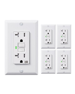 #ad DEWENWILS 5 Pack 20 Amp GFCI Outlet Self Test GFI Receptacles w LED Indicator $39.99