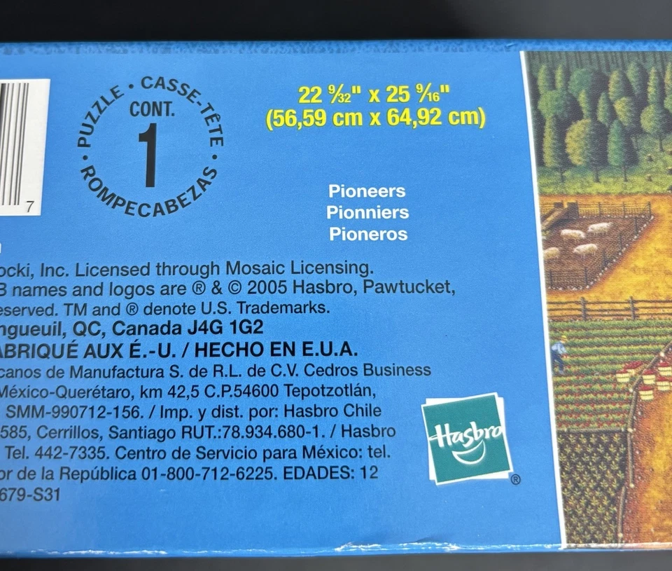 Charles Wysocki Pioneers Jigsaw Puzzle 2005 Milton Bradley Americana 1000 Pc NEW - Image 4 of 4