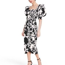 NWT Christopher John Rogers for Target Black and White Floral Dress Size 0