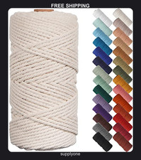 NOANTA 3mm Natural Cotton Macrame Cord 327ft Twisted Rope for Crafting