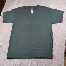 VTG 90s Blank Deadstock T Shirt Mens 2XL Dark Green Galyans Made in USA