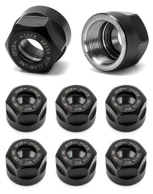 QWORK ER11 A Collet Clamping Nuts for CNC Milling Chuck Holder ER11-A, 8 Pack