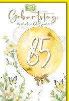 85. Geburtstag Luftballon Herzlichen GlüCkwunsch GlüCkwunschkarte Mit Umschlag