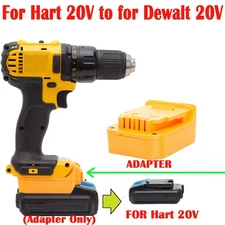 Adapter For Hart 20V Li-ion Battery Convert to for Dewalt 20V Cordless Tools