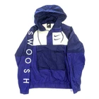 Nike Sportswear Double Swoosh Windbreaker Hoodie Jacket Blue Men's S BV5386-410