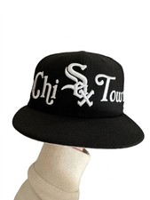 New Era White Sox 7 5/8 Cap Worn by BADHOP Tiji Jojo Gray Undervisor Rare