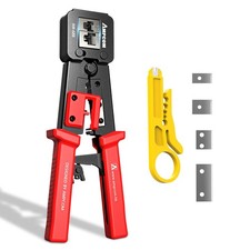 RJ45 Pass Thru Crimping Tool Network Crimper for Pass Through and Regular Typ...
