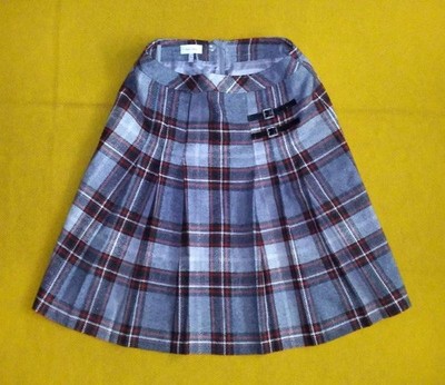 Women Peter Hahn Skirt Grey Acrylic M