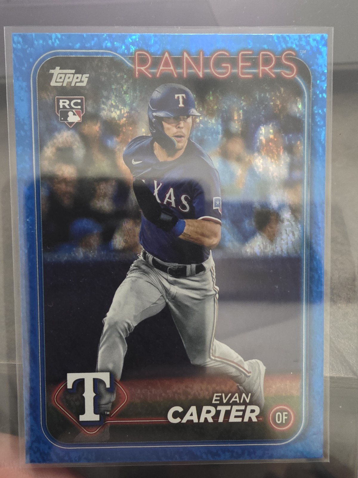 2024 Topps Series 1 - Evan Carter #280 Blue Holofoil /999 (RC)