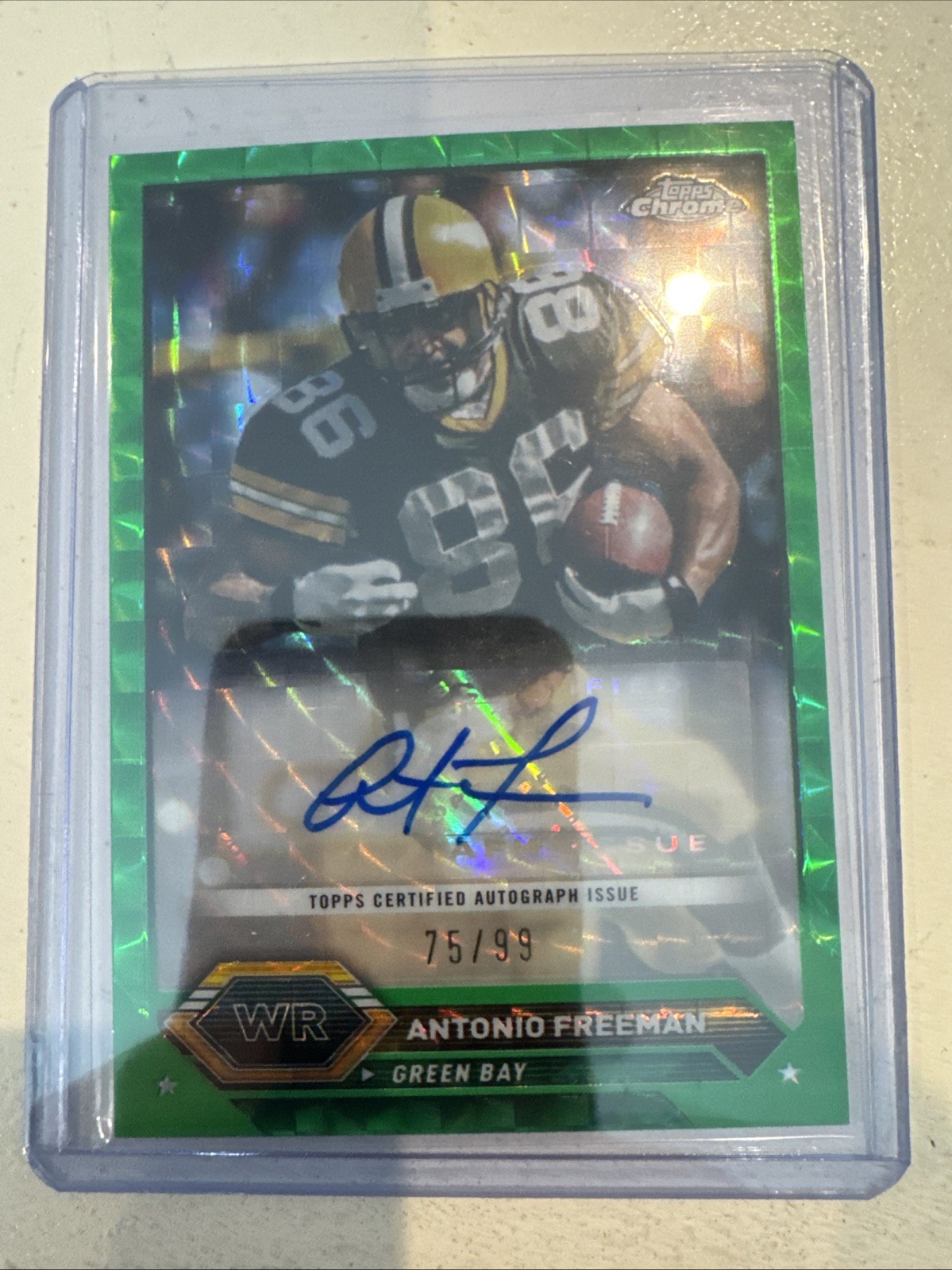 2023 Topps Composite Chrome Green Refractor /99 Auto Antonio Freeman Packers