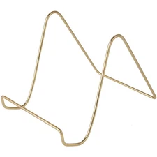 Bard's Plain Gold-toned Wire Easel Stand, 6" H x 5.5" W x 8" D