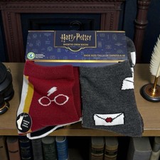 Harry Potter 10 Pair Shortie Crew Length Socks Women's Shoe Size 4-10 Hogwarts