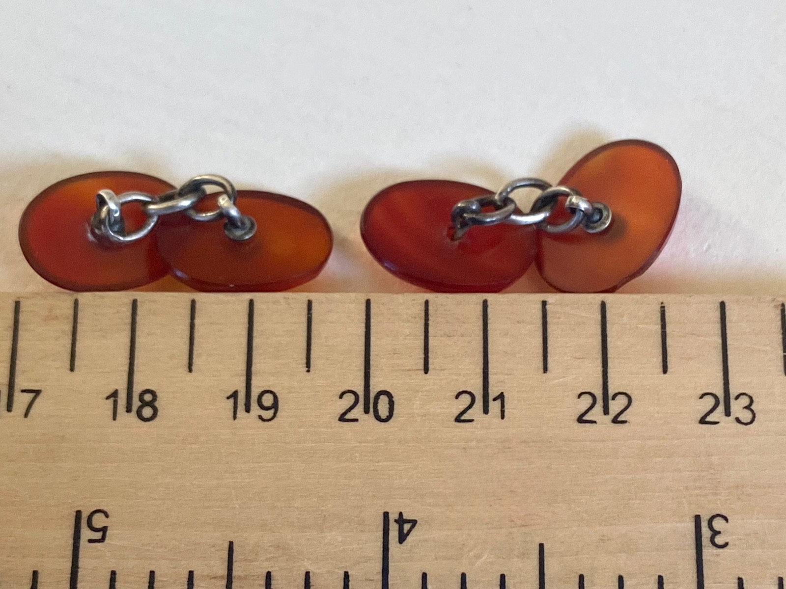 Antique Solid Silver & Carnelian Cufflinks, c. 19… - image 4