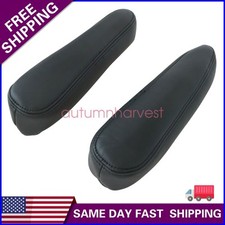 2005-2015 Fits Nissan Armada Titan Front Left Right Arm Rest Pair Leather Black