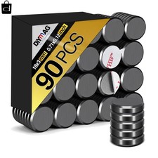 90Pcs Strong Magnets for Crafts with Adhesive BackingCeramic Magnets Small Round