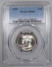 1950 Uncirculated Washington Silver Quarter 25C Coin PCGS MS-65 Philadelphia Washington