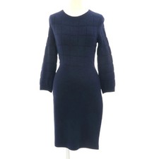 Chanel Dress Rayon Cashmere Navy Size 36 P38801 Women's