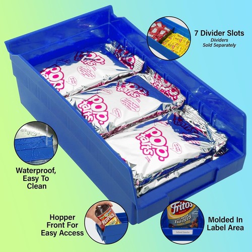30130 Plastic Shelf Bins, Heavy Duty Storage Bins for Garage, Closet, and Drawer - Picture 3 of 9