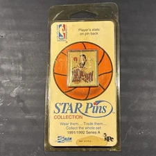 1991-92 NBA Star Pins James Worthy Los Angeles Lakers Sealed Vintage