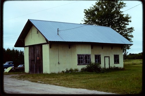 1979 ORIGINAL Slide x2 - MC Sterling MI DEPOT RR Train Station Michigan