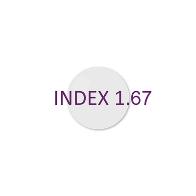 1 Paar Brillengläser Index 1.67 mit Super-Entspiegelung und Hartschicht inkl.
