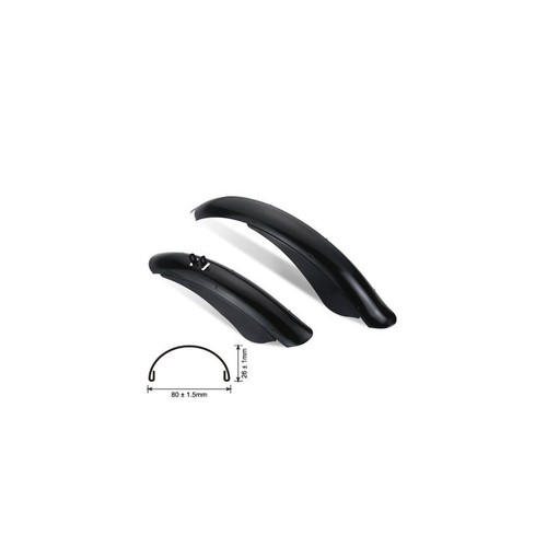 Garde Boue Court Cruiser Chrome roue 26 AV & AR 80mm vélo chopper beachcruiser