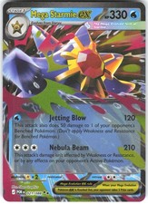 Mega Starmie ex 021/088 carta Pokemon Holo ordine perfetto LP