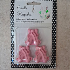 2 Candle Keepsakes Pink Ballerina SLIPPER Solid Candle Holders Set of 6 NPR1355