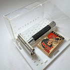 Cased Gillette Black Flare Tip Super Speed - Vintage Safety Razor FREE SHIPPING — photo 1