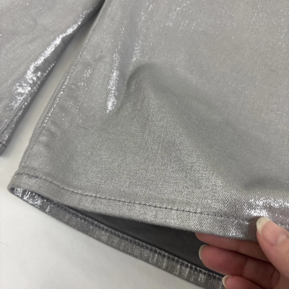 Bermudas Gap para mujer talla 29/8 altas plateadas metálicas 13,5" tiro alto Foto 4 de 4