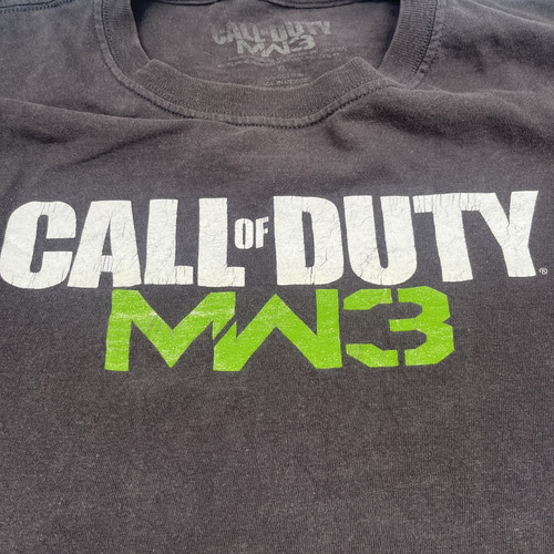 Call Of Duty MW3 T-shirt XL Black/Gray 100% Cotton Modern Warfare 3 Distressed - Foto 5 di 11