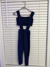 Custom Navy Lyrical Dance CostumeSet - Suspender Pants  Top originally 120