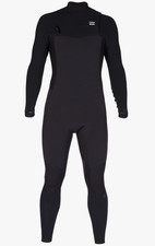 Billabong Revolution 3/2mm Chest Zip Wetsuit Mens Size S Black ABYW100176 NEW
