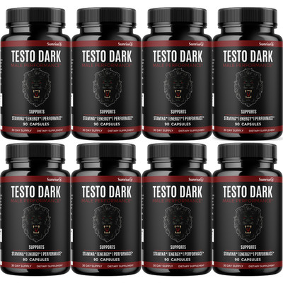 Testo Dark Male Performance Support, (8 Pack) Official Testo Supplement