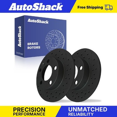 Rear Drilled Slotted Brake Rotors Pair for Volkswagen, Jetta 1999-2009