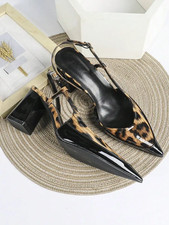 Women's Pointed Toe Slingback Pumps Stiletto Dress Heels Buckle Strap Elegant