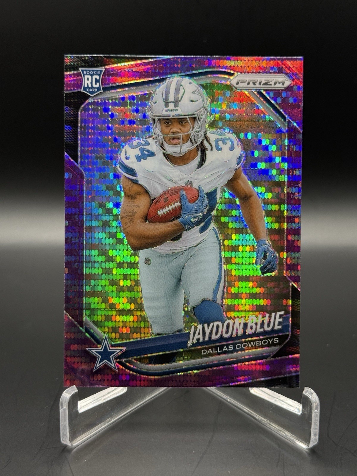 2025 Panini Prizm - Rookies Jaydon Blue #325 Purple Pulsar Prizm (RC)