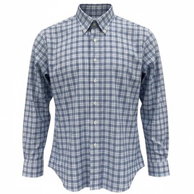 Peter Millar Mens XL Crown Ease Stretch Windowpane Plaid Button Down Shirt (G39)