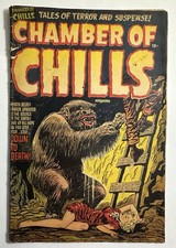 CHAMBER OF CHILLS #14 VERY RARE - LEE ELIAS COVER 1952 - PRE-CODE HORROR!