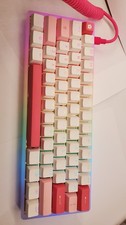 Drop Carina Mechanical Keyboard Kit 61-Keys Clear With Extra Caps RGB pink White