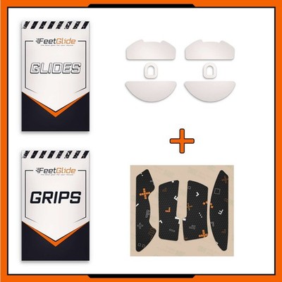 FeetGlide PTFE Mouse Skates & Grip Tape Bundle for Razer DeathAdder V4 Pro