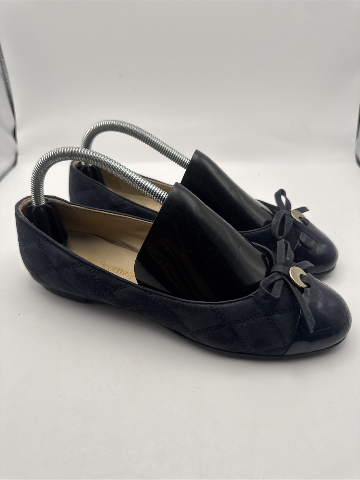 Russell & Bromley Navy Blue Suede Ballet Pumps Women’s Size 38.5
