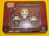 Game Of Thrones - Funko Pocket Pop! Tin 3-Pack Jon Snow Daenerys Tyrion Neu