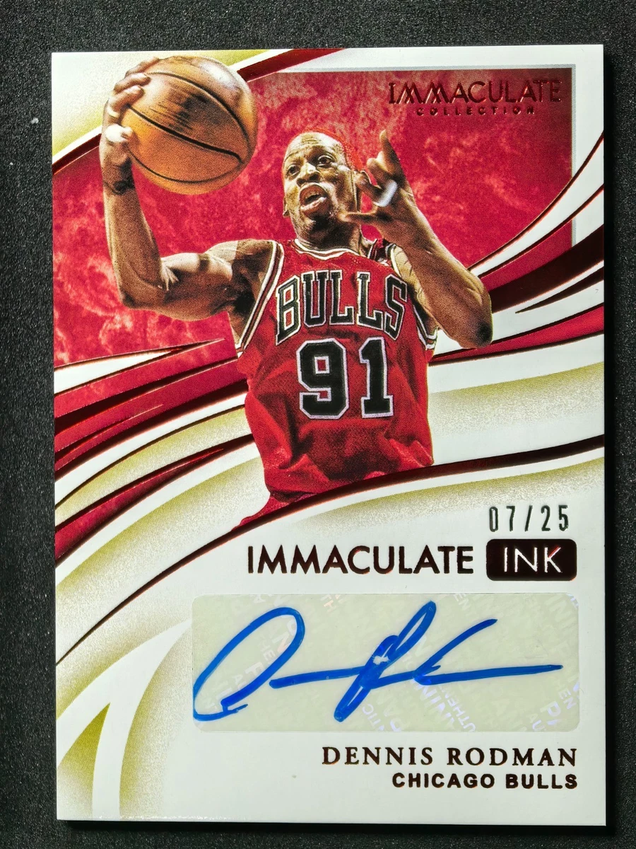 Panini Dennis Rodman Basketball Autographed Sports Trading Cards