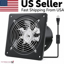 6/8/10" Exhaust Fan Ventilation Extractor Fan 110V Wall-Mounted Blower Duct Fan