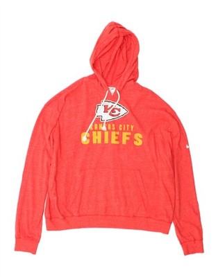 NFL Damen Kansas City Chiefs Graphic Hoodie Pullover UK 18 XL rot fleckig CI04