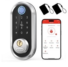 Smart Keyless Entry Door Lock - Fingerprint Electronic Deadbolt Touchscreen...