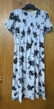 New Michael Kors Dress Light Grey With Floral Print Size M